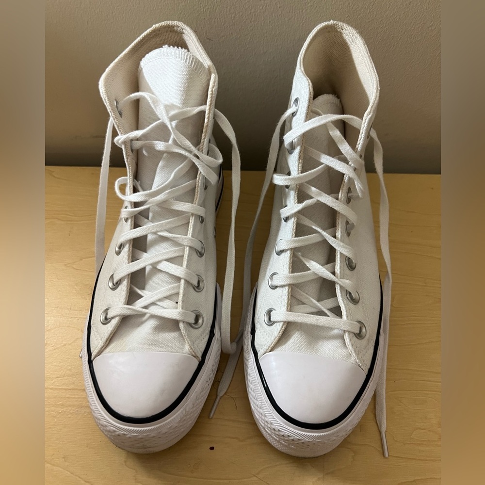 White Platform Converse